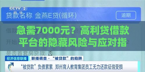 急需7000元？高利贷借款平台的隐藏风险与应对指南