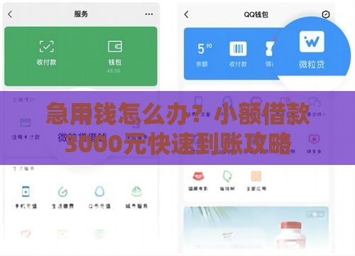 急用钱怎么办？小额借款3000元快速到账攻略