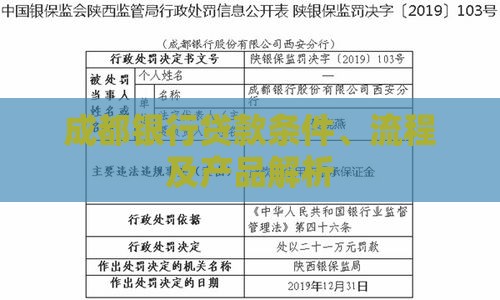 成都银行贷款条件、流程及产品解析