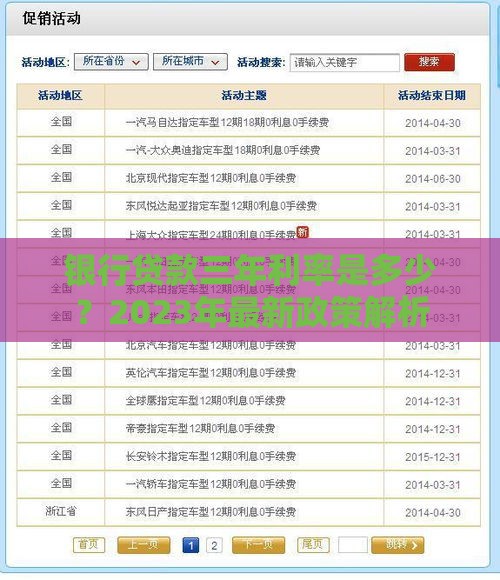 银行贷款三年利率是多少？2023年最新政策解析