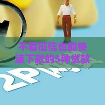 不看征信也能快速下款的5种贷款方式盘点