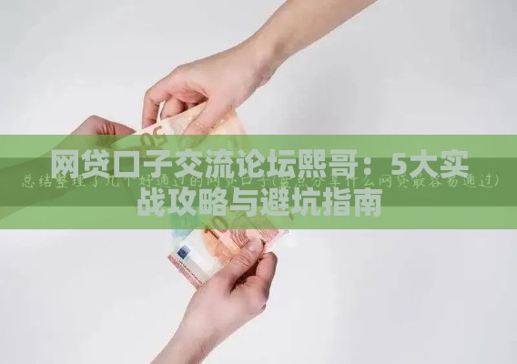 网贷口子交流论坛熙哥：5大实战攻略与避坑指南