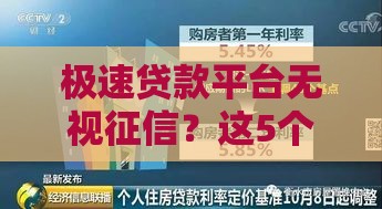 极速贷款平台无视征信？这5个低门槛渠道真实评测