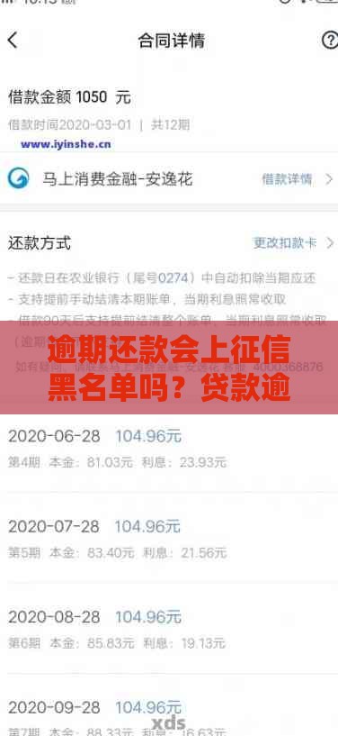 逾期还款会上征信黑名单吗？贷款逾期后果全解析