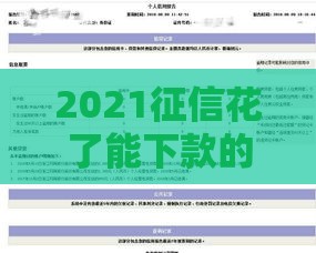 2021征信花了能下款的正规平台盘点