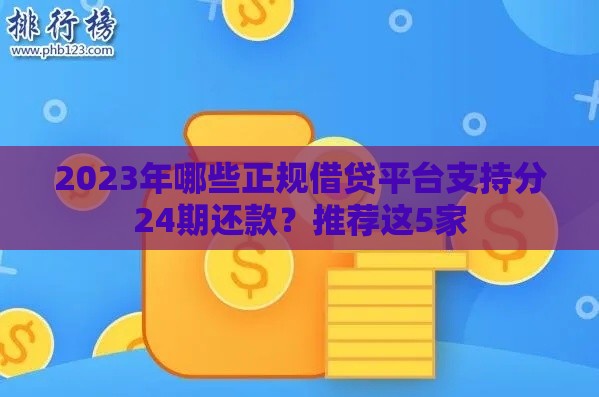 2023年哪些正规借贷平台支持分24期还款？推荐这5家