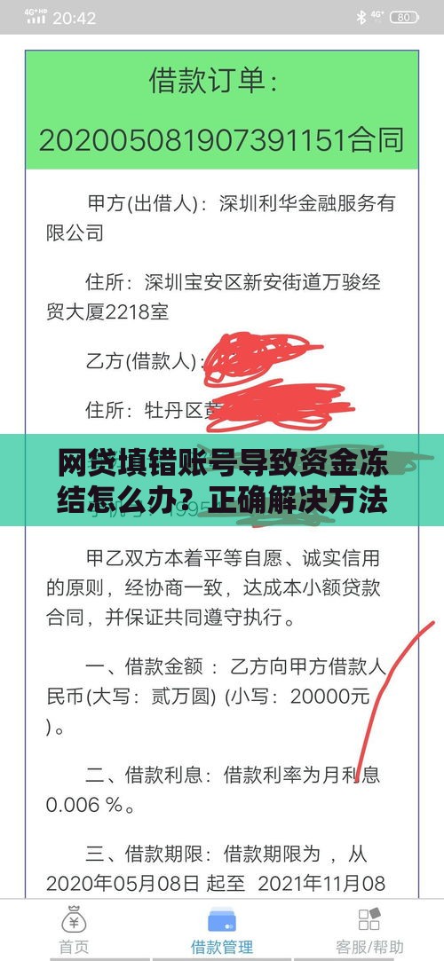 网贷填错账号导致资金冻结怎么办？正确解决方法详解