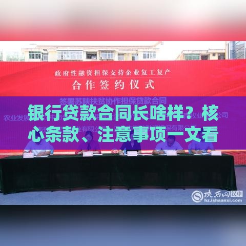 银行贷款合同长啥样？核心条款、注意事项一文看懂