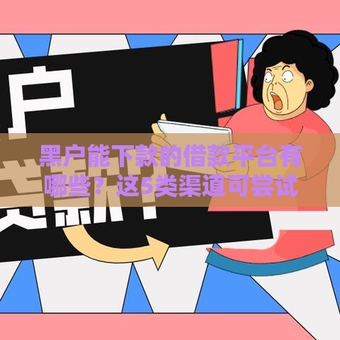 黑户能下款的借款平台有哪些？这5类渠道可尝试