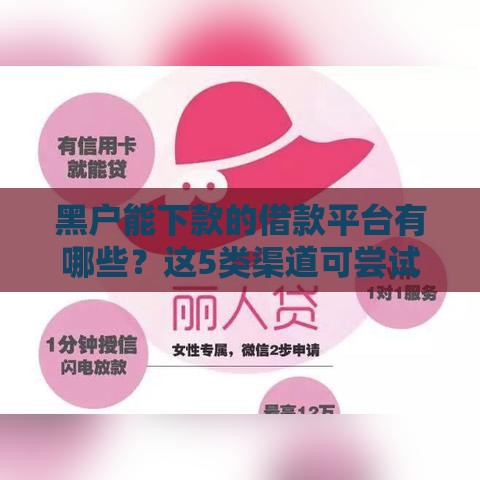黑户能下款的借款平台有哪些？这5类渠道可尝试