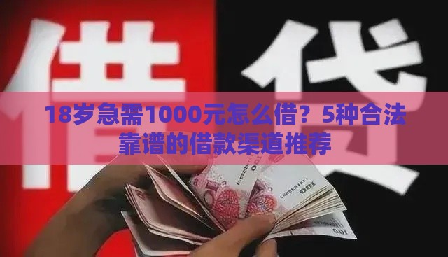 18岁急需1000元怎么借？5种合法靠谱的借款渠道推荐