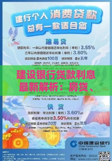 建设银行贷款利息最新解析：房贷、消费贷、经营贷利率及申请攻略