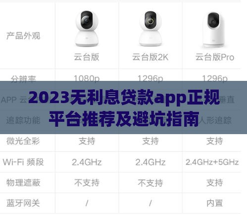 2023无利息贷款app正规平台推荐及避坑指南