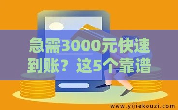 急需3000元快速到账？这5个靠谱借款渠道推荐