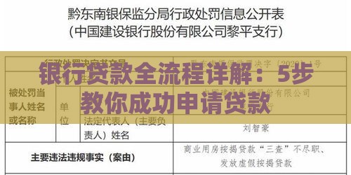 银行贷款全流程详解：5步教你成功申请贷款