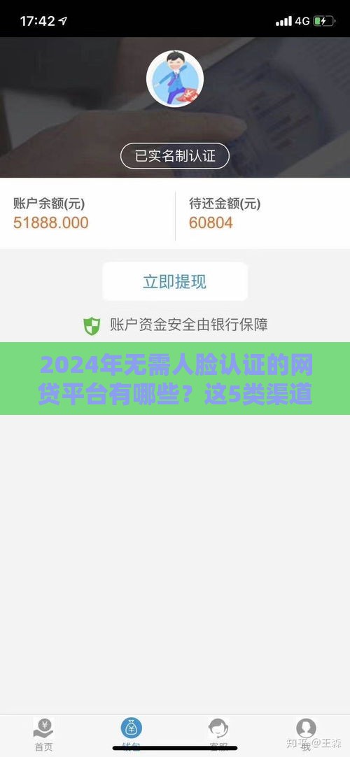 2024年无需人脸认证的网贷平台有哪些？这5类渠道可快速下款