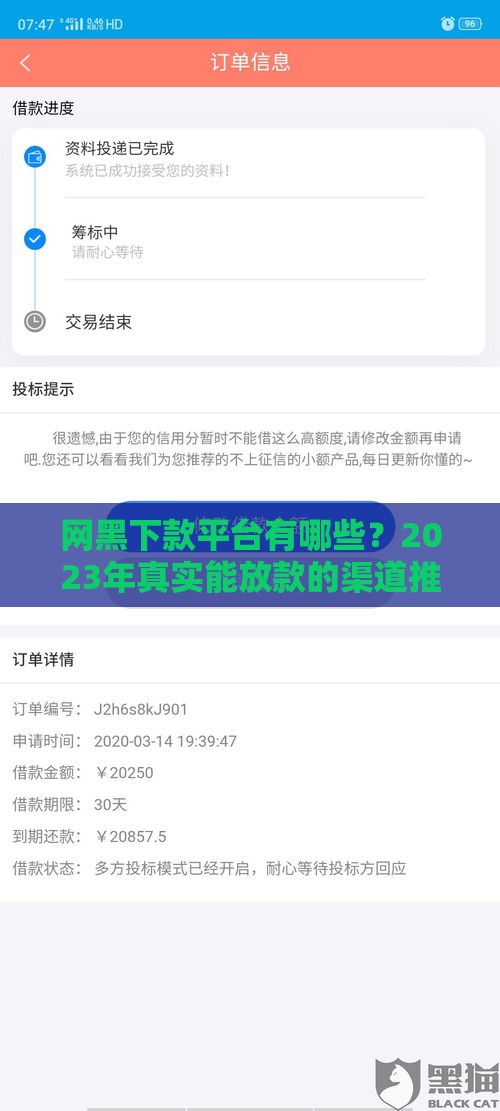 网黑下款平台有哪些？2023年真实能放款的渠道推荐