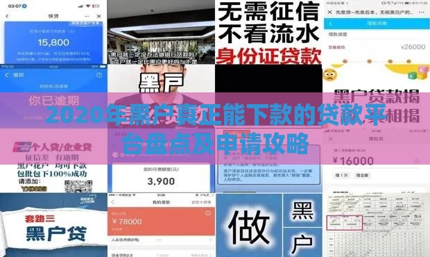2020年黑户真正能下款的贷款平台盘点及申请攻略