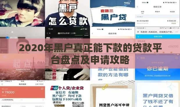 2020年黑户真正能下款的贷款平台盘点及申请攻略