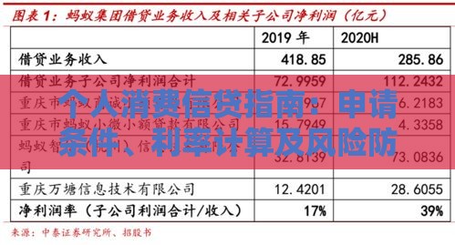 个人消费信贷指南：申请条件、利率计算及风险防范