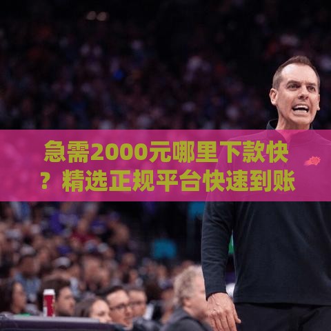 急需2000元哪里下款快？精选正规平台快速到账攻略