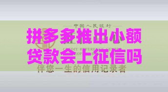 拼多多推出小额贷款会上征信吗？申请前必看的5大要点