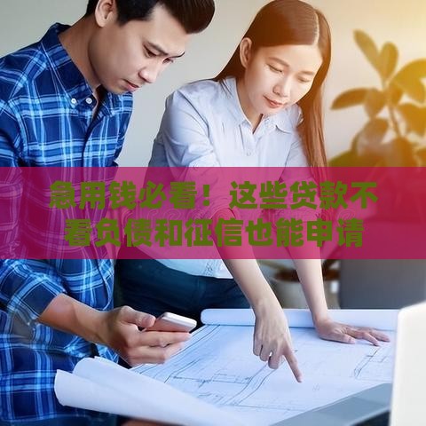 急用钱必看！这些贷款不看负债和征信也能申请