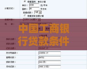 中国工商银行贷款条件、利率、流程全解析