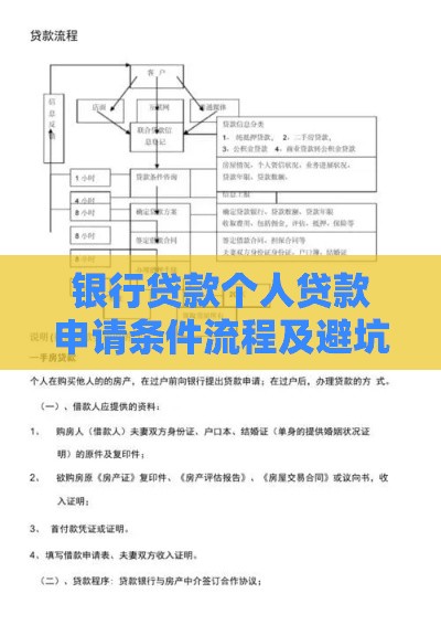 银行贷款个人贷款申请条件流程及避坑指南