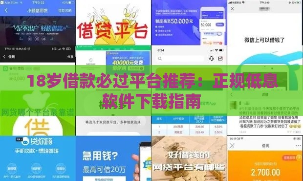 18岁借款必过平台推荐：正规低息软件下载指南
