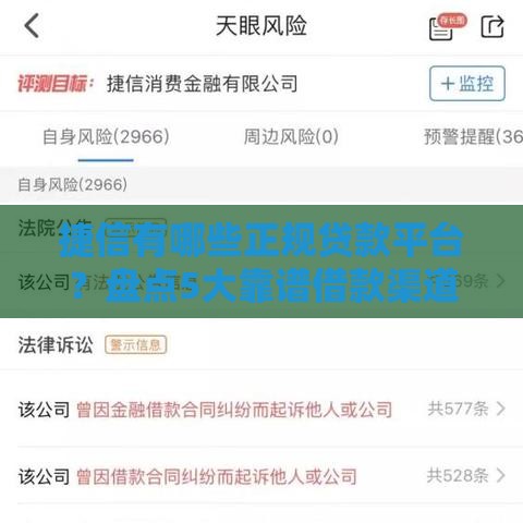 捷信有哪些正规贷款平台？盘点5大靠谱借款渠道
