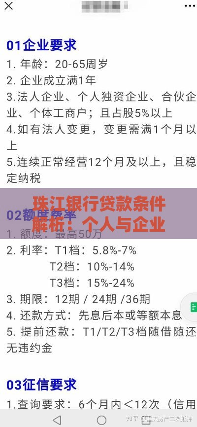 珠江银行贷款条件解析：个人与企业申请全攻略