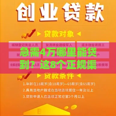 急需4万哪里能贷到？这8个正规渠道别错过！