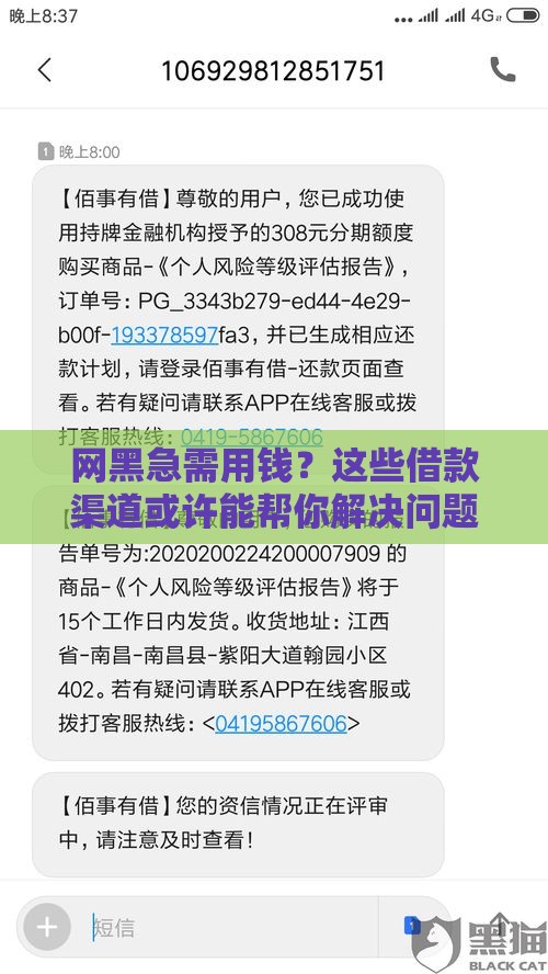 网黑急需用钱？这些借款渠道或许能帮你解决问题