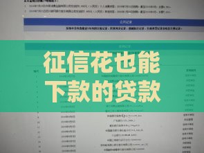 征信花也能下款的贷款平台盘点及申请技巧