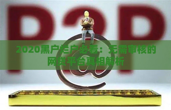 2020黑户烂户必看：无需审核的网贷平台真相解析