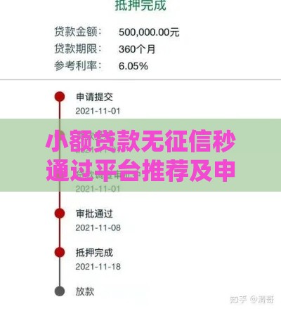 小额贷款无征信秒通过平台推荐及申请指南