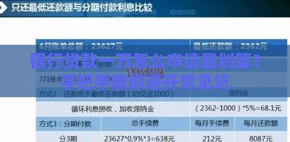 银行贷款一万怎么申请最划算？手把手教你避开常见坑