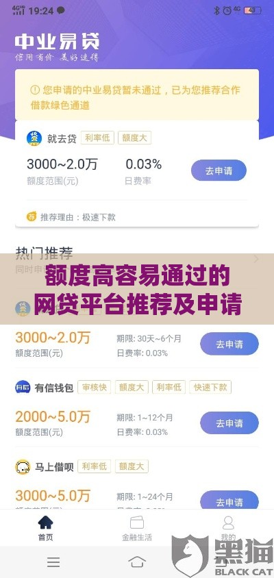 额度高容易通过的网贷平台推荐及申请技巧
