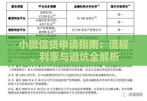 小微信贷申请指南：流程、利率与避坑全解析