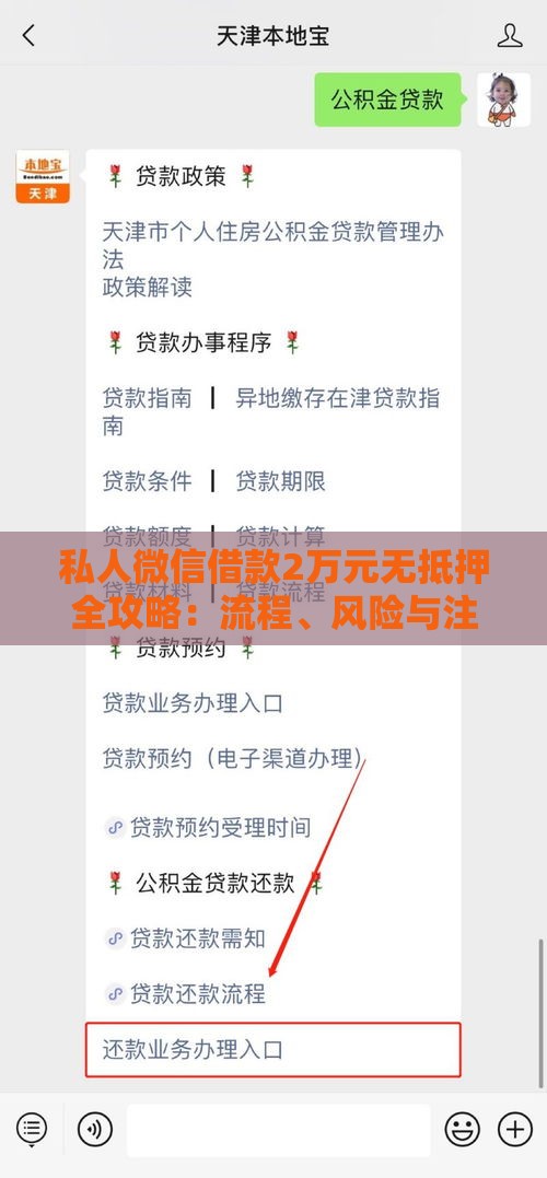 私人微信借款2万元无抵押全攻略：流程、风险与注意事项