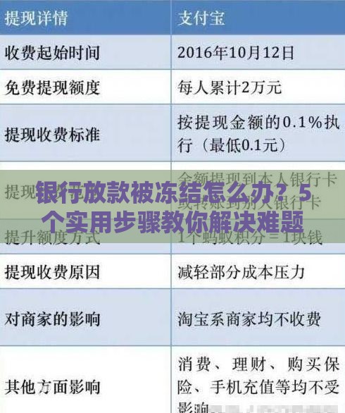 银行放款被冻结怎么办？5个实用步骤教你解决难题