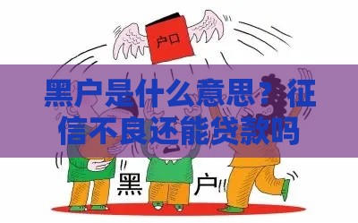 黑户是什么意思？征信不良还能贷款吗？这些渠道可以试试