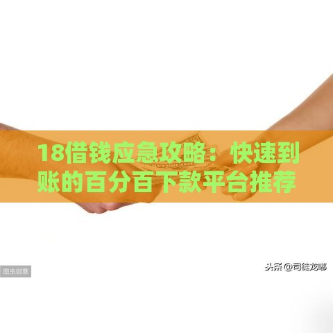 18借钱应急攻略：快速到账的百分百下款平台推荐