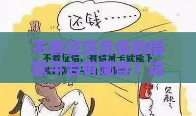 不看征信负债的借款平台有哪些？这5类下款快但有风险