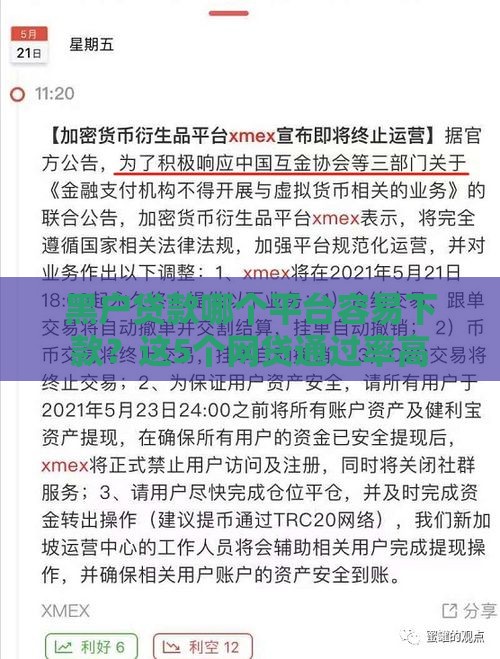 黑户贷款哪个平台容易下款？这5个网贷通过率高