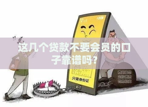 这几个贷款不要会员的口子靠谱吗？