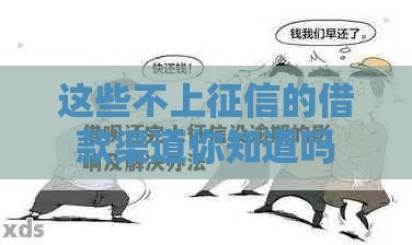 这些不上征信的借款渠道你知道吗