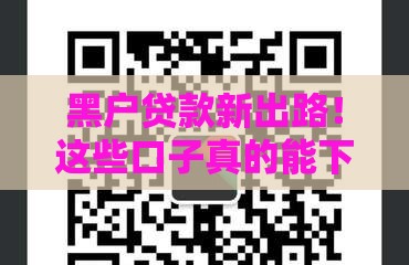 黑户贷款新出路！这些口子真的能下款吗？
