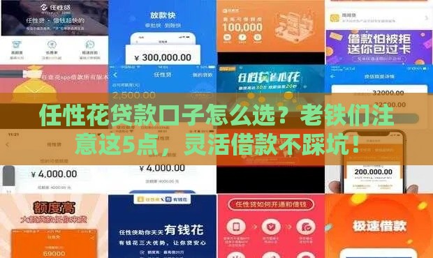 任性花贷款口子怎么选？老铁们注意这5点，灵活借款不踩坑！